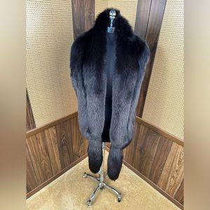 Elegant Black Fur Wrap